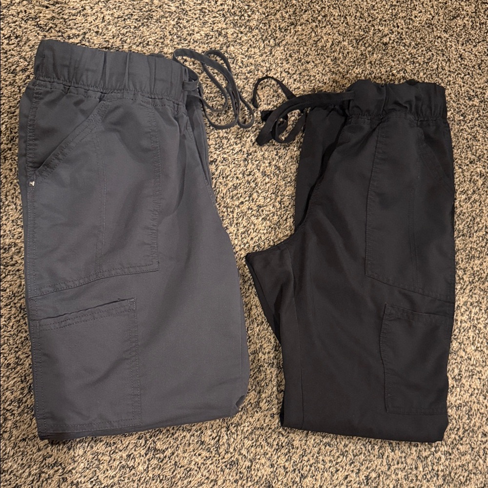 Gray and Black Scrub pant pair